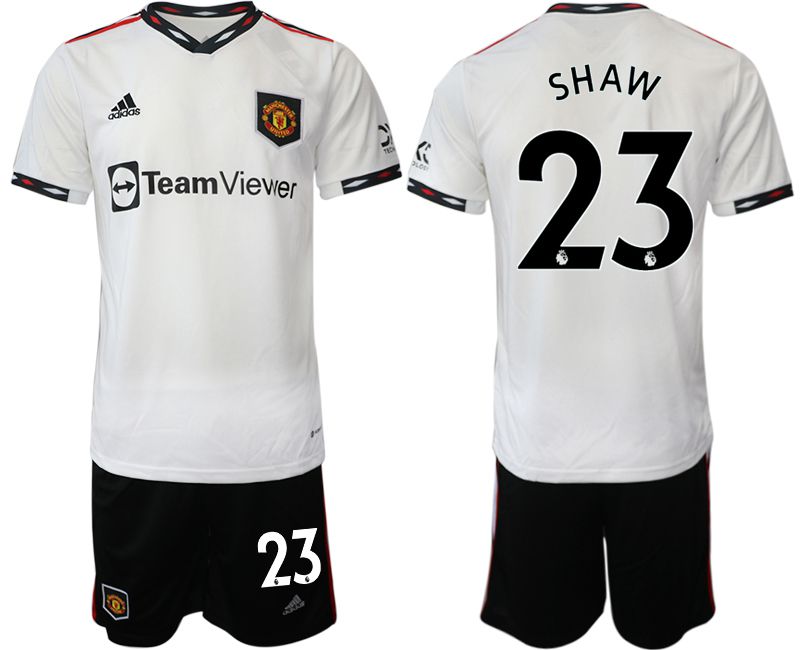 Men 2022-2023 Club Manchester United away white #23 Soccer Jersey->customized soccer jersey->Custom Jersey